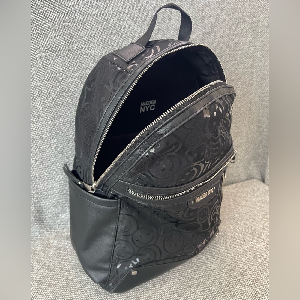 Steve Madden Black Embossed Backpack - Picture 10 of 16